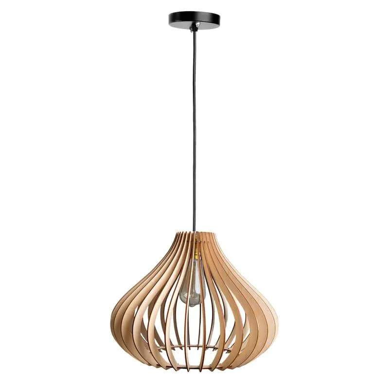 Miyu Wooden Ceiling Lamp - Beige media 4