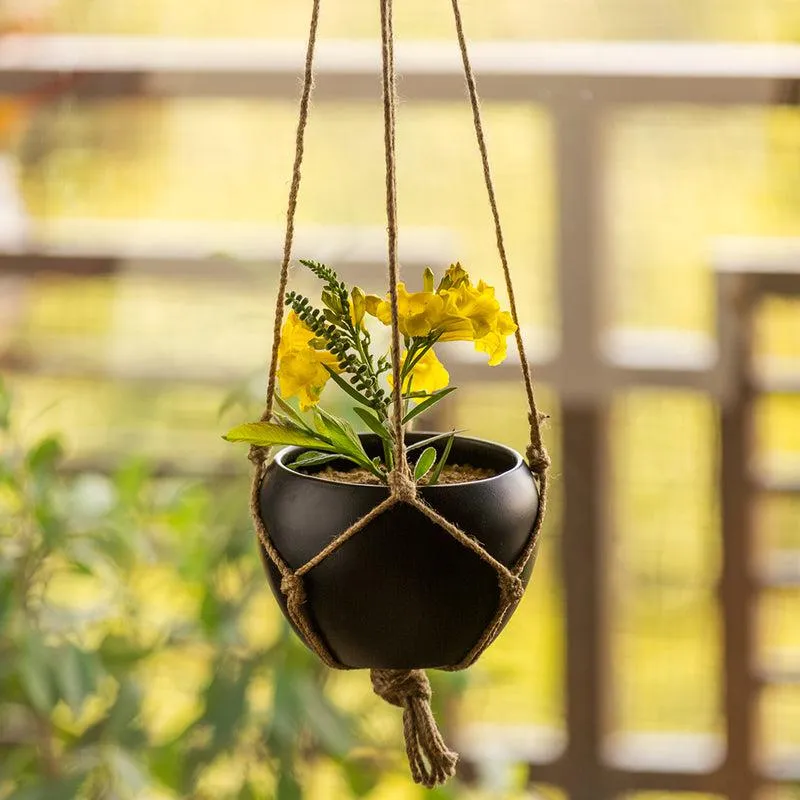 Goblo Handpainted Hanging Planter media 1