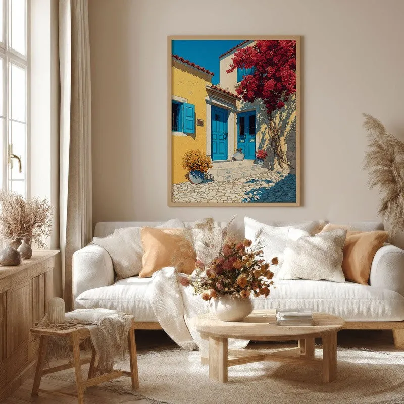 Petal shade Canvas Wall Painting - Brown Frame media 4