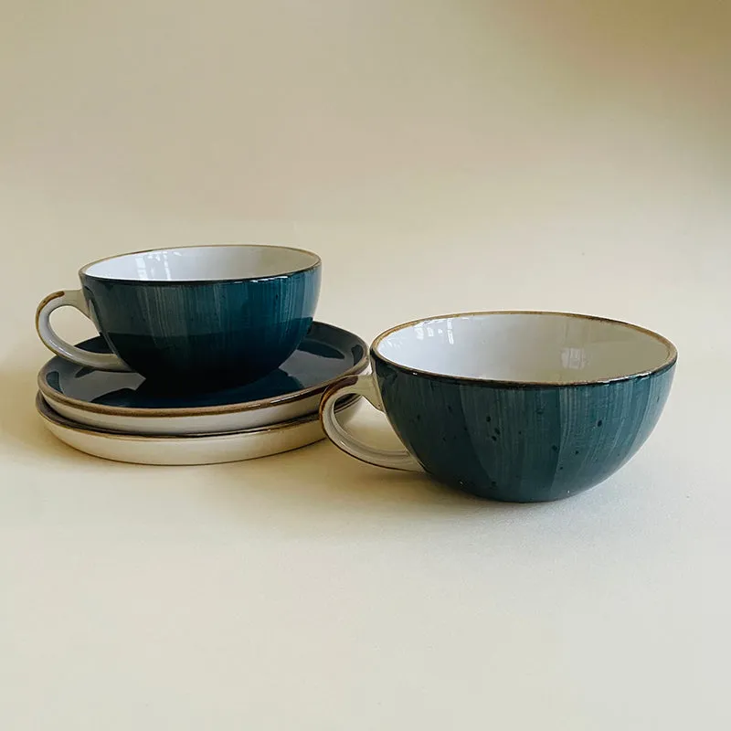 Cerabrew Ceramic Cup & Saucer (320 mL Each) - Set of Two media 5