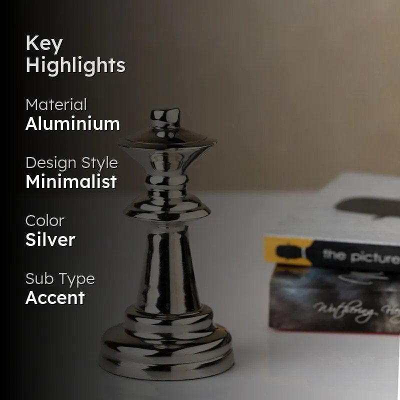 Chess Charm Queen Showpiece - Silver media 2