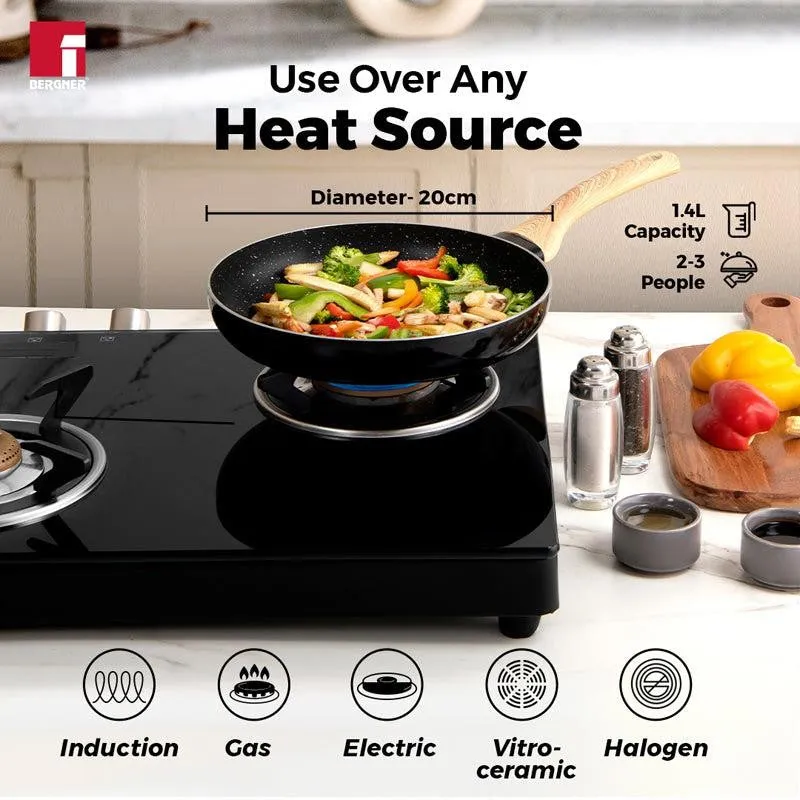 Bergner Induction Safe Frying Pan With Lid - 2200 ml/10 Inches media 7