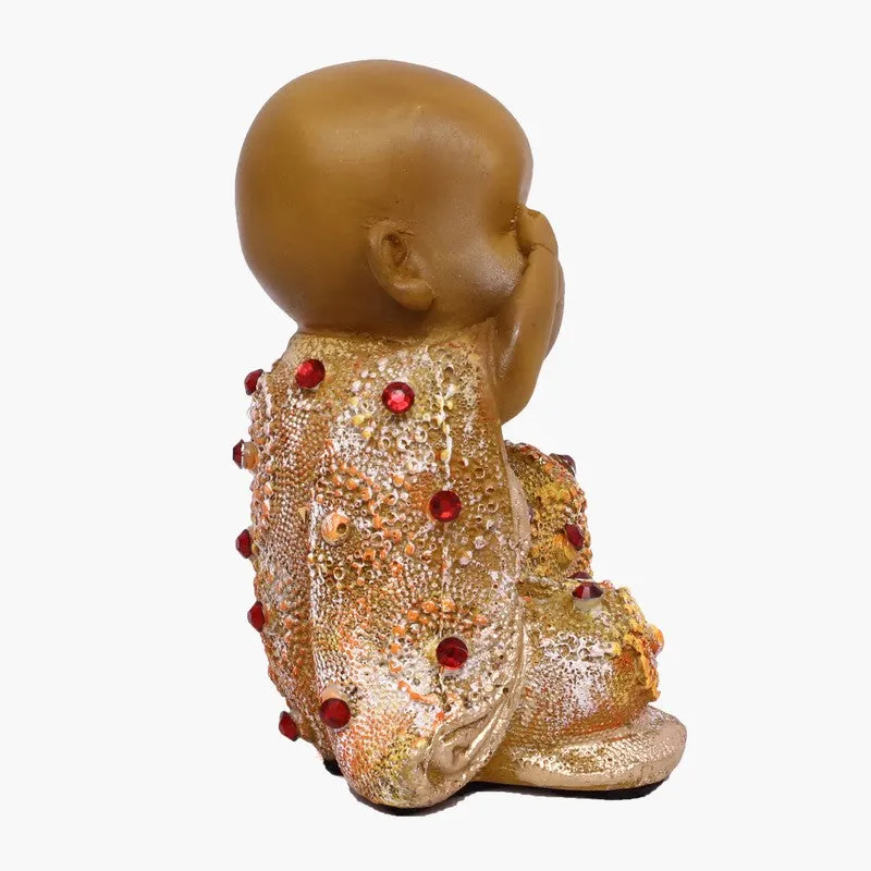 Harmony Laughing Buddha Showpiece - Brown media 4