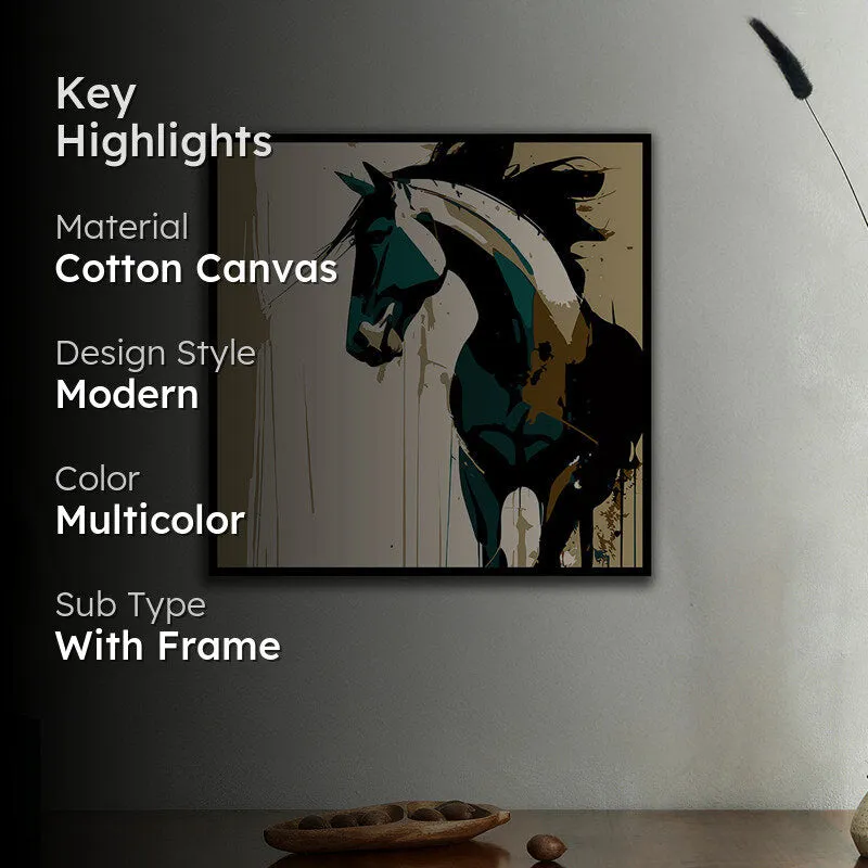 Stallion Lines Wall Art with Black Frame media 2
