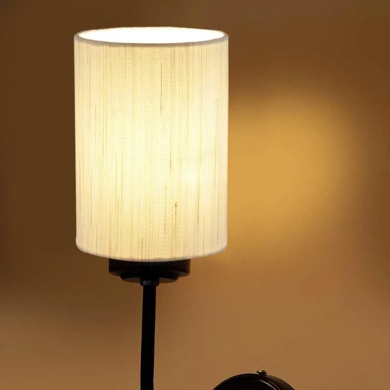Biyox Cylindrical Fabric Wall Lamp media 4