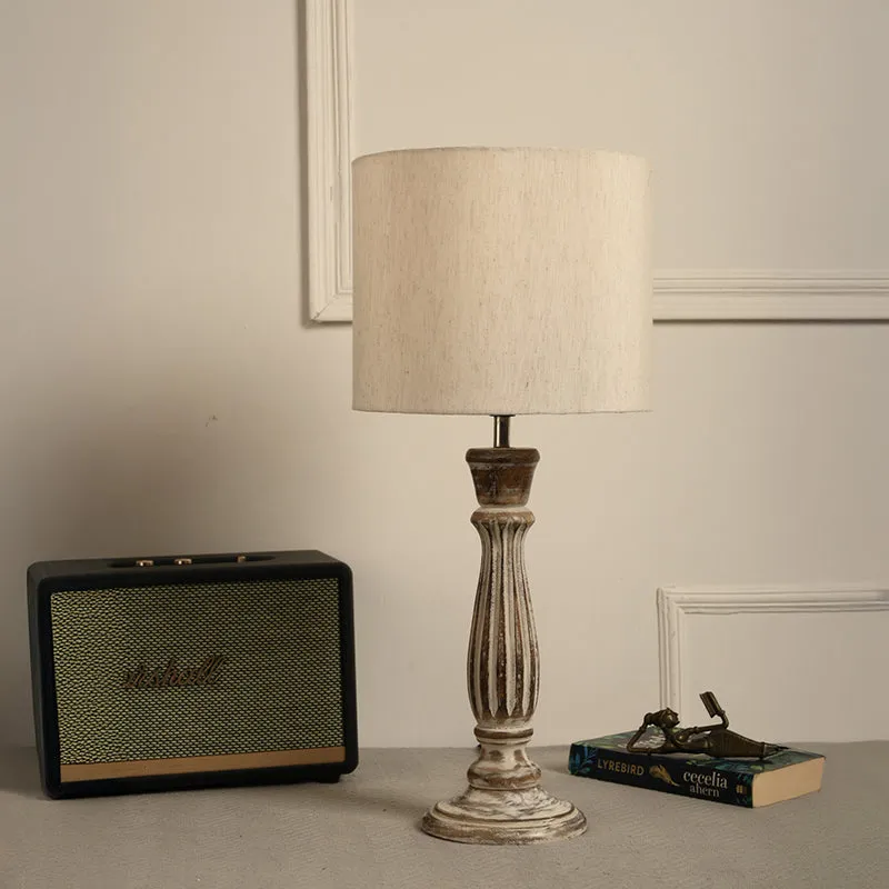 Whittle Glow Fabric Table Lamp - Beige,White media 2
