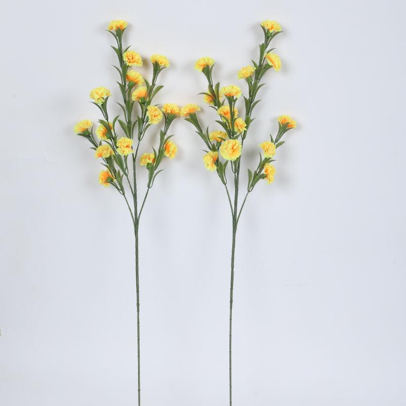 Faux Mini Chrysanthemum Bloom Bunch (Yellow) - Set Of Three media 4
