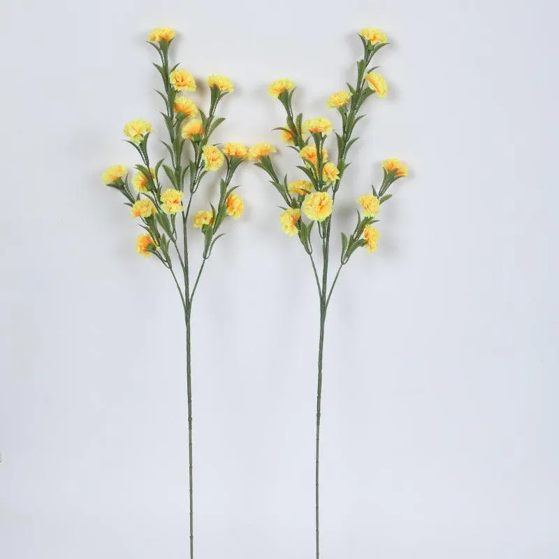 Faux Mini Chrysanthemum Bloom Bunch (Yellow) - Set Of Three media 4