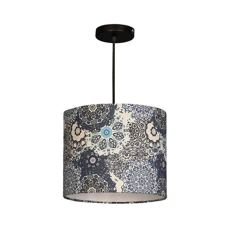 Vivid Blue Fabric Ceiling Lamp media 4