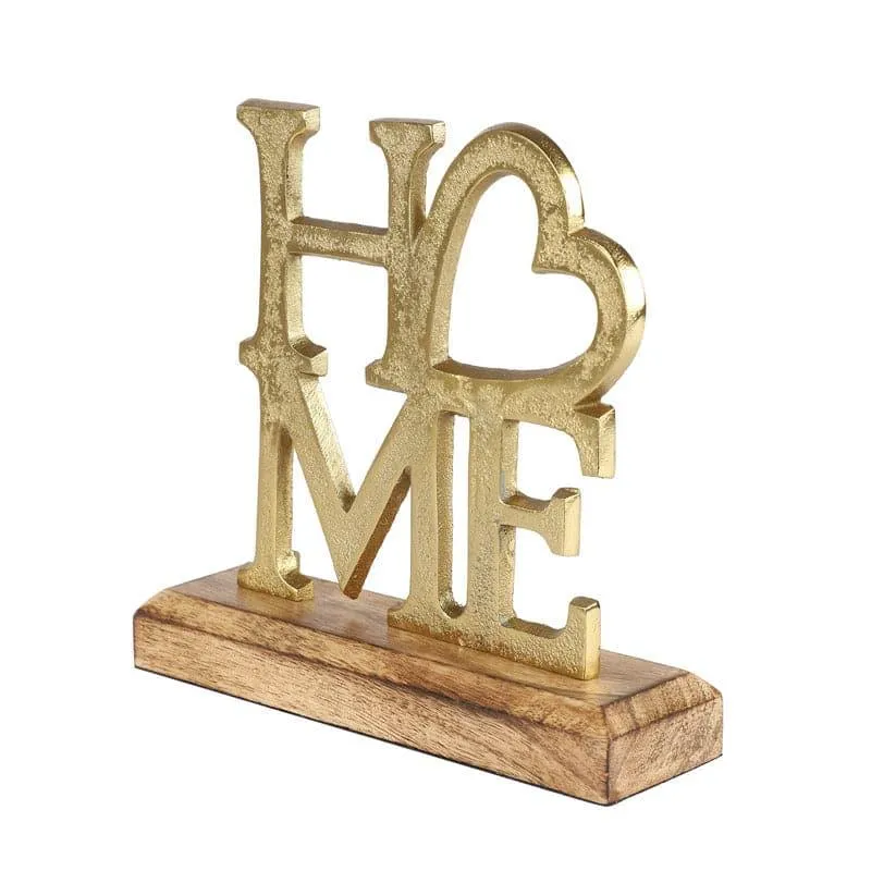 Serene Home Typography Showpiece - Gold media 4