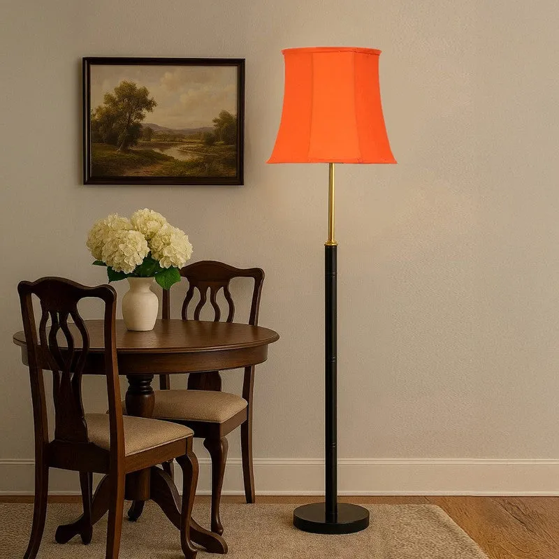 Modern Arc Wooden Floor Lamp - Orange media 4