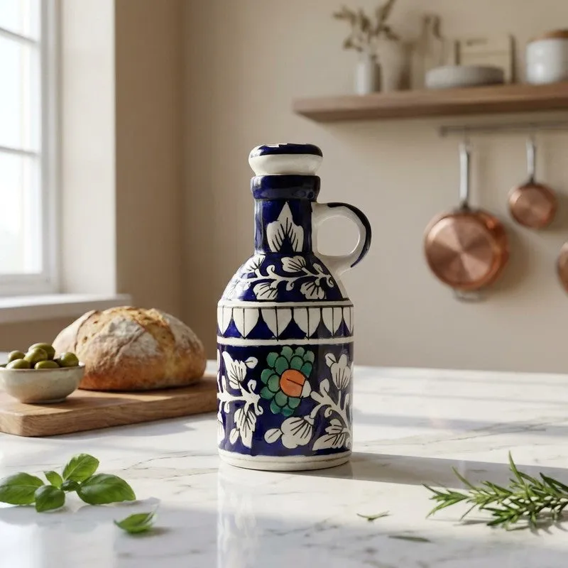 Handcrafted Drizzle Ceramic Oil Dispenser - 500 mL media 1