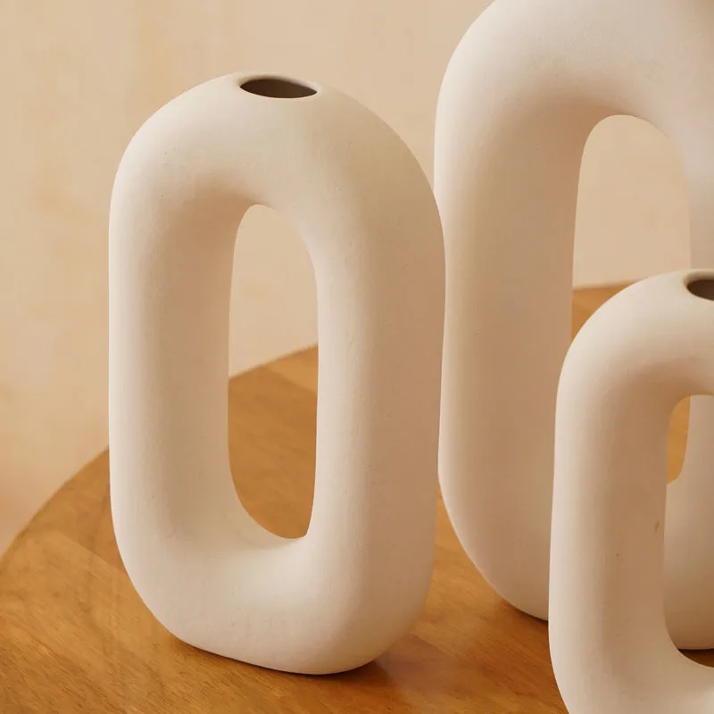 Oura Ceramic Donut Vase - Set Of Two media 5