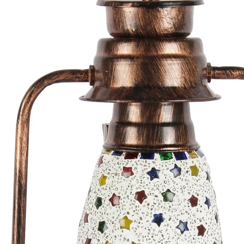 Divyara Mosaic Lantern Iron Table Lamp - Multicolor media 6