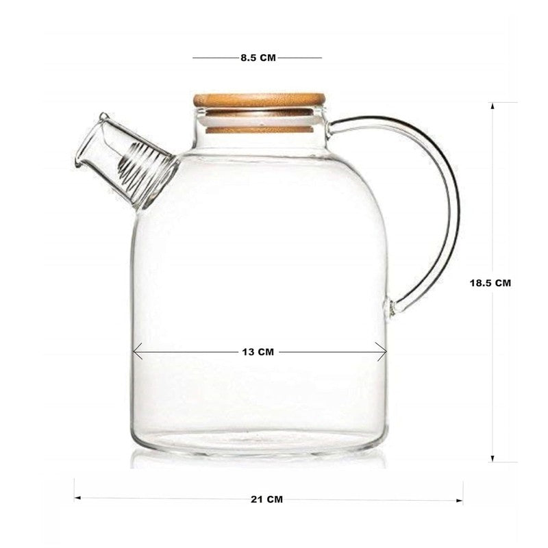 Elegant Glass Pitcher with Lid for Juice and Water - 1800 ML media 8
