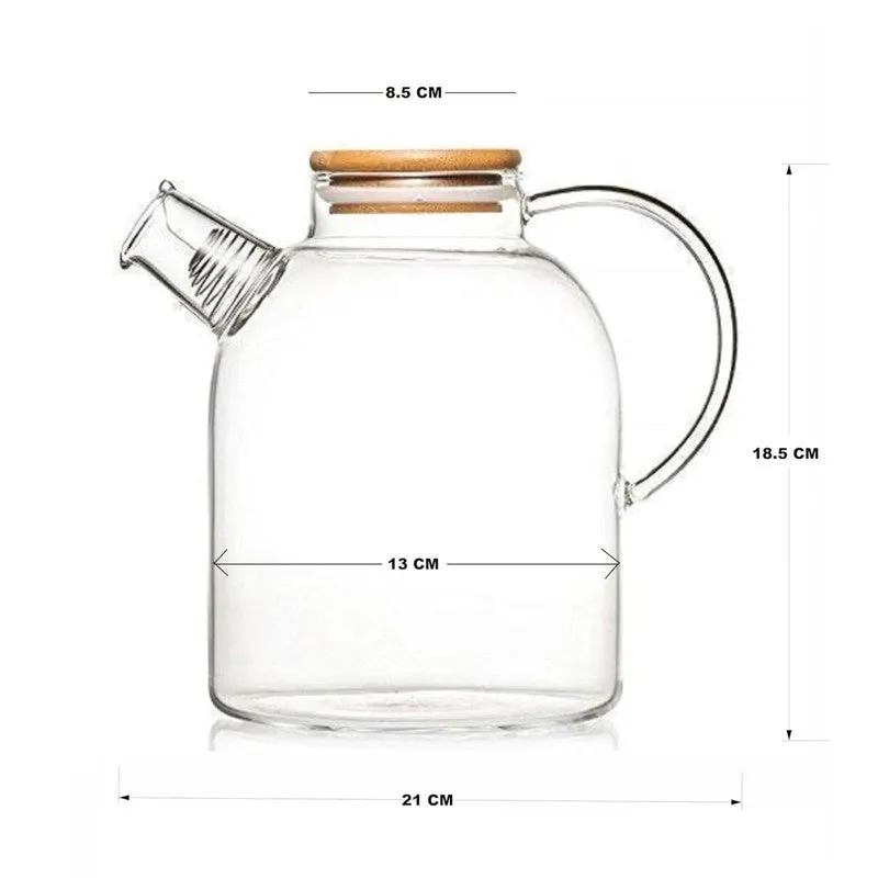 Elegant Glass Pitcher with Lid for Juice and Water - 1800 ML media 8