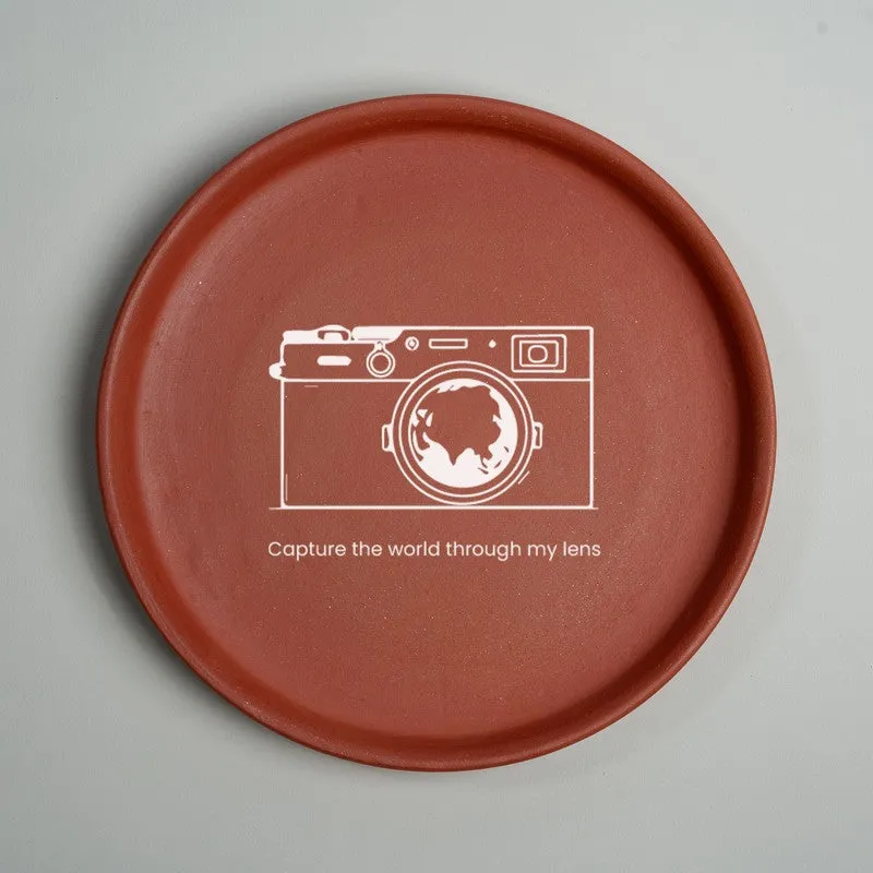Capture the World Terracotta Wall Plate - Set Of Three media 4