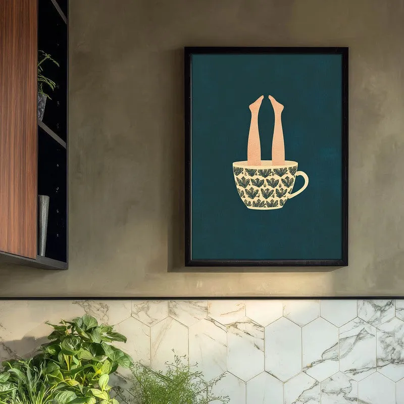Sip & Drown Archival Canvas Wall Art - Black media 3