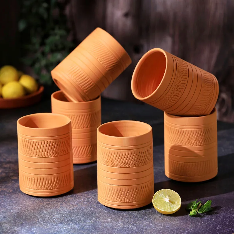 Mitti Terracotta Glass (350 mL) - Set Of Six media 4