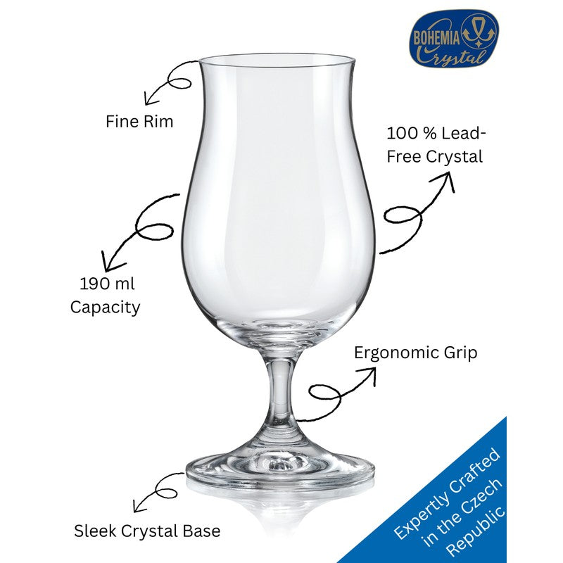 Loryn Bohemia Crystal Wine Glass(190 mL) - Set Of Six media 6
