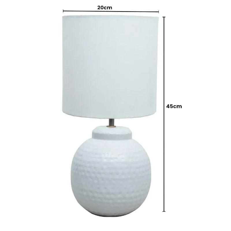 Asteria Pastha Fabric Table Lamp - White media 5