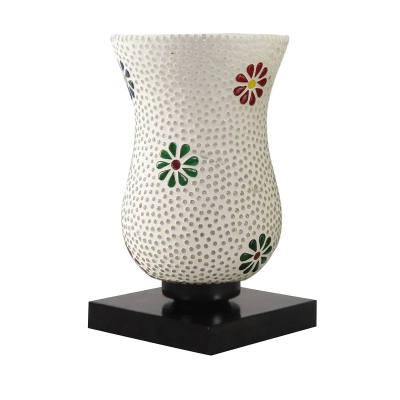 Raynor Mosaic Glass Table Lamp With Wooden Base - Multicolor media 5