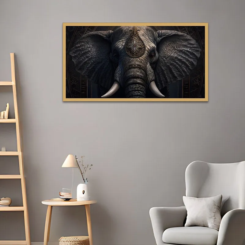 Gaja Gambir Wall Painting With Frame media 1