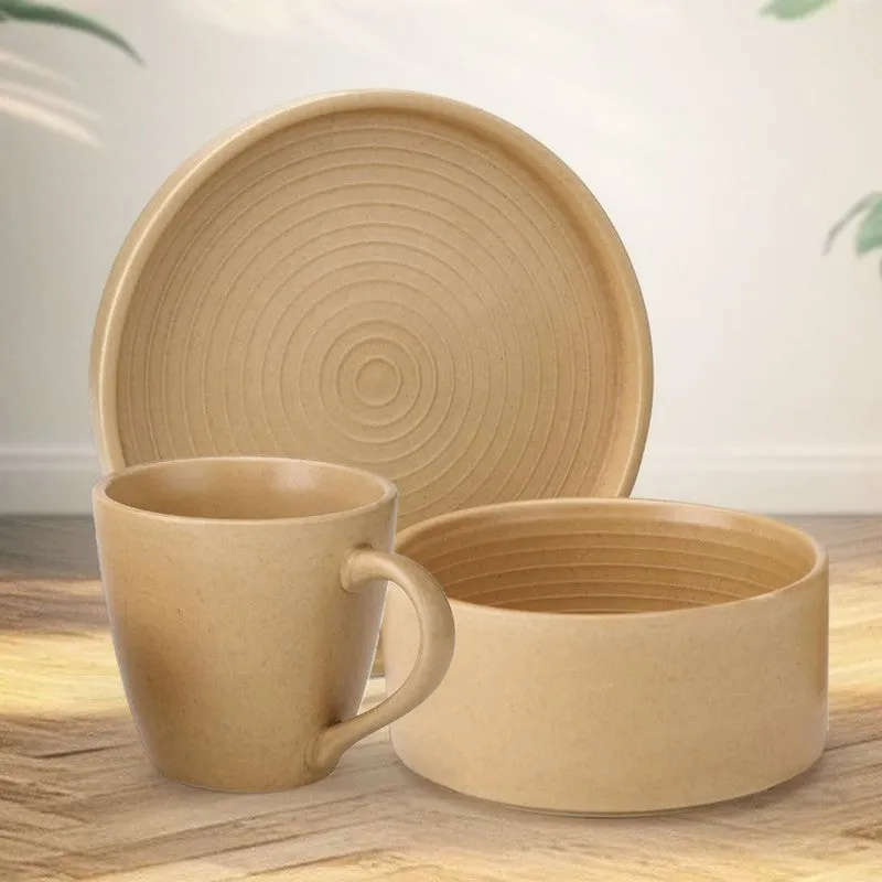 Sandstone Brew Ceramic Tea Set (Brown) - Three Piece Set media 3