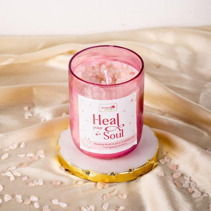 Rose Quartz Crystal Soy Wax Scented Candle media 4