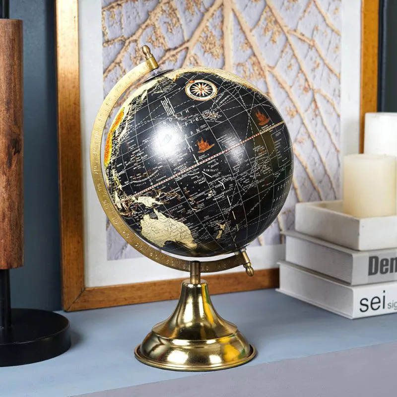 Obsidian Earth Metal Globe media 1