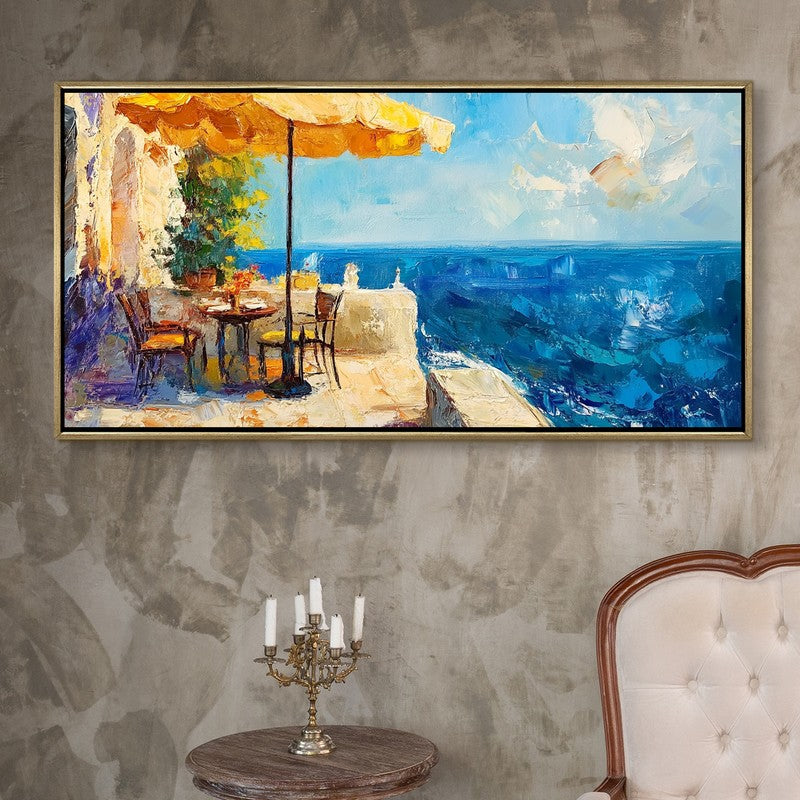Salted Sunlight Canvas Wall Painting With Frame