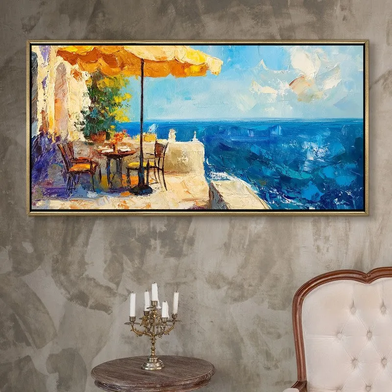 Salted Sunlight Canvas Wall Painting With Frame media 1
