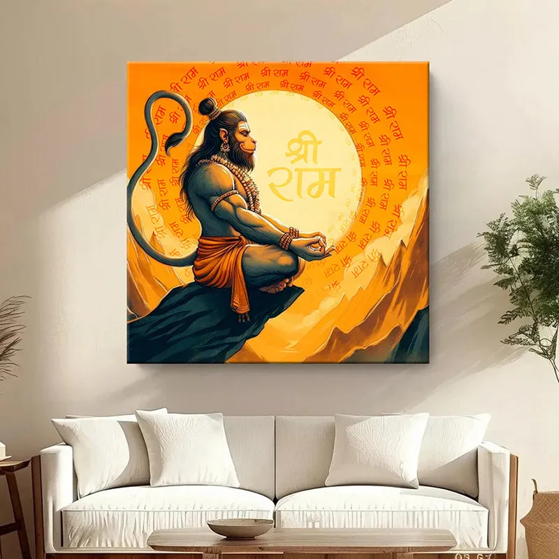 Anjaneyudu Wall Painting media 1