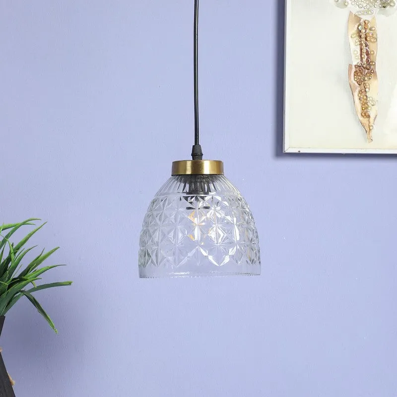 Crestelle Pendant Glass Ceiling Lamp media 3