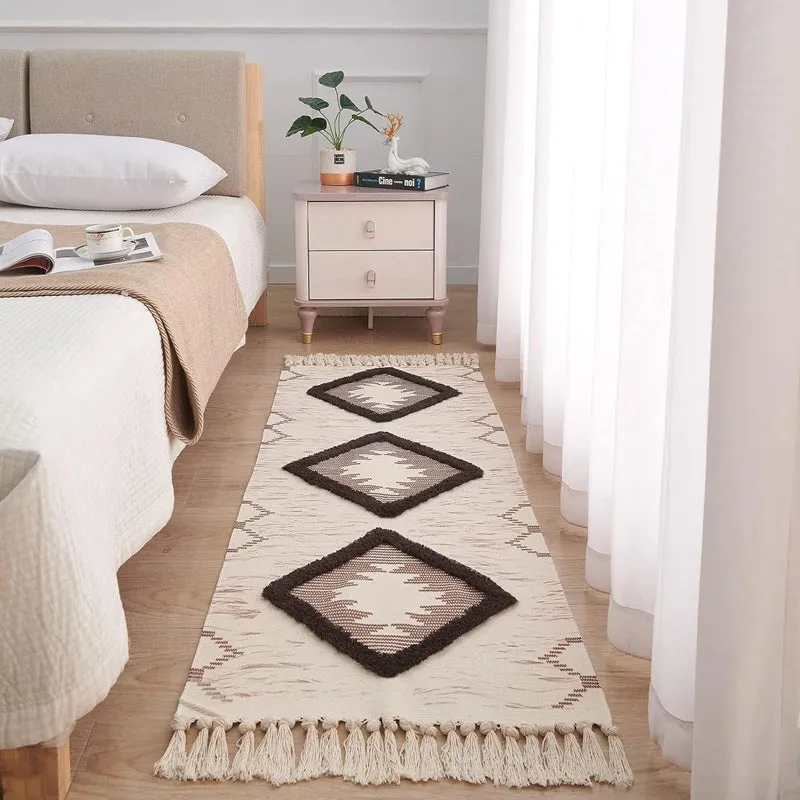 Boho Weave II Cotton Runner Rug - Brown media 4