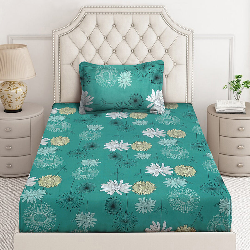 Flower Flow Floral Bedsheet - 130 GSM media 3