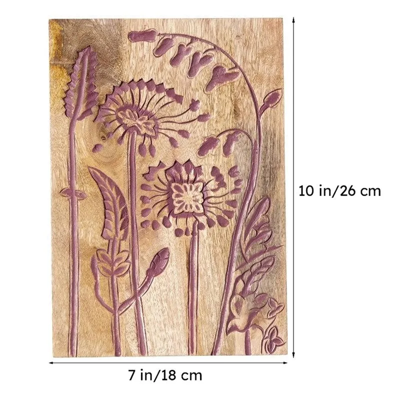 Rustic Charm Leaf and Stem Wooden Wall Plate media 7