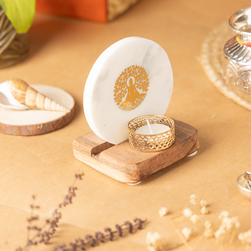 Aurai Marble Tea Light Holder