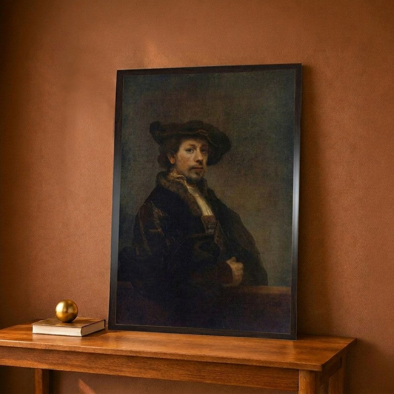Self Portrait At The Age Of 34, 1640 Canvas Wall Painting - 9 x 12 inches