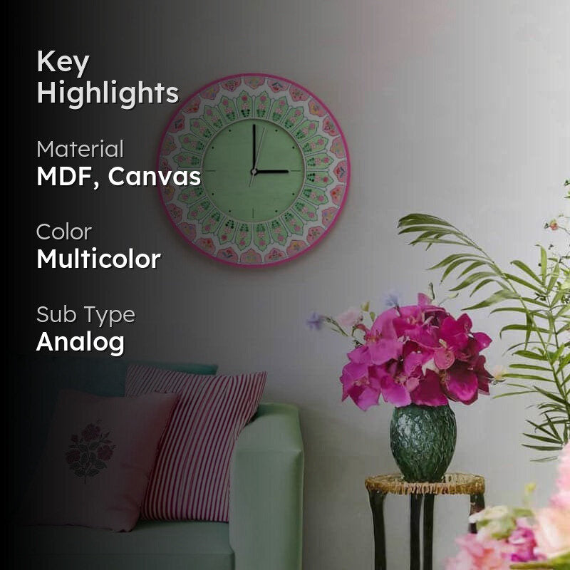 Thamara Handpainted Wall Clock media 2