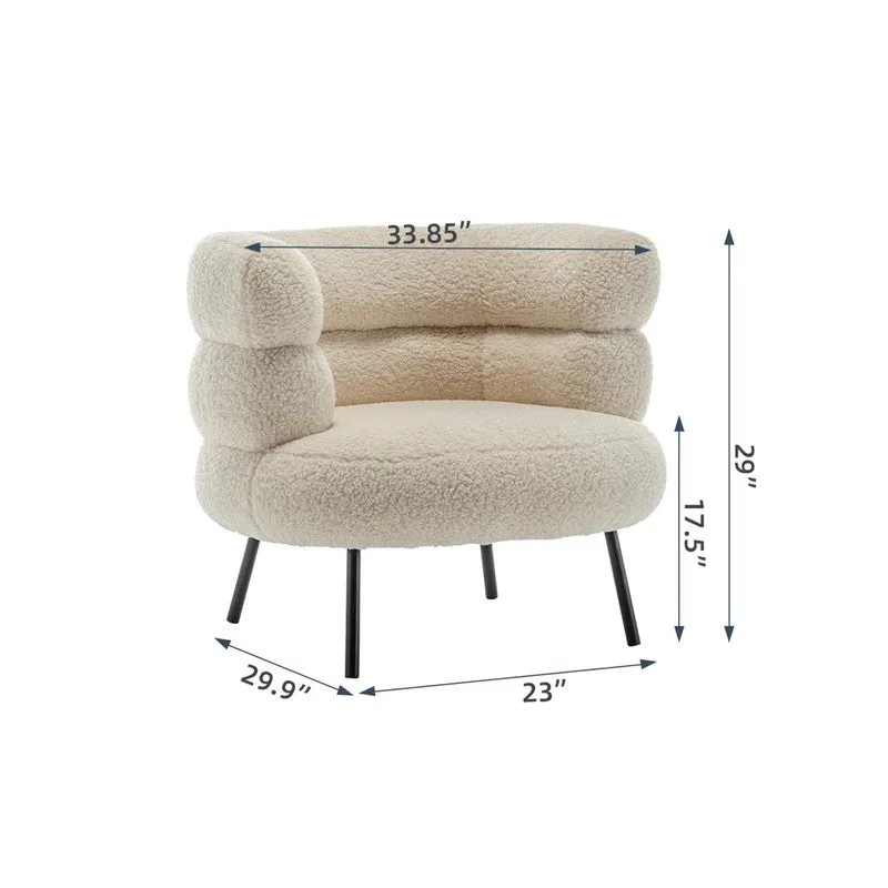 Clive Accent Chair - Ivory media 5