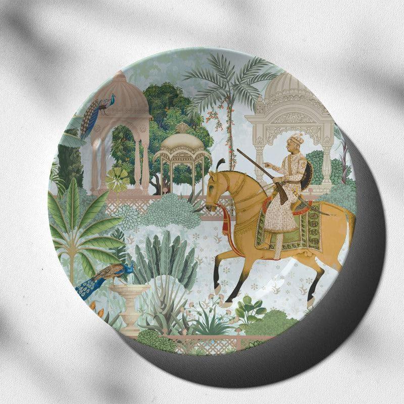 Emperor Akbar In Garden Wall Plate