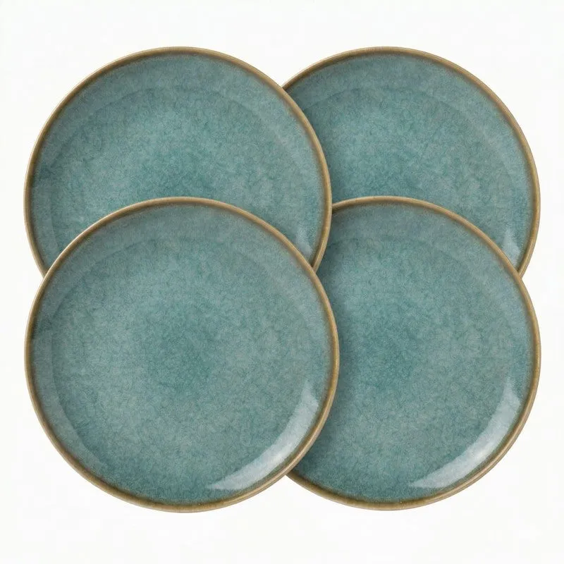 Ceramic Dinner Plates (Aqua Blue) - Set of Four media 5