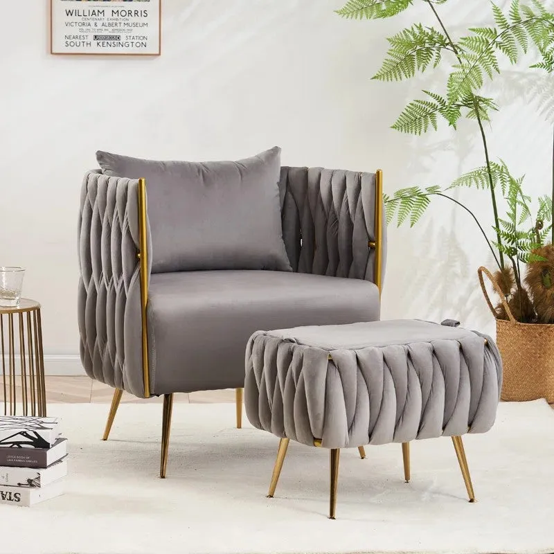 Dreamix Metal Accent Chair (Grey) - Two Piece Set media 3