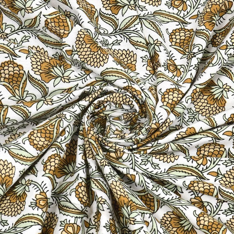 Lineet Cotton Bedsheet (Olive Green,Yellow) - 240 TC media 5