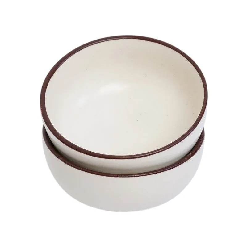 Swaad Katori Ceramic Snack Bowls (White, 180 mL Each) - Set Of Two media 5