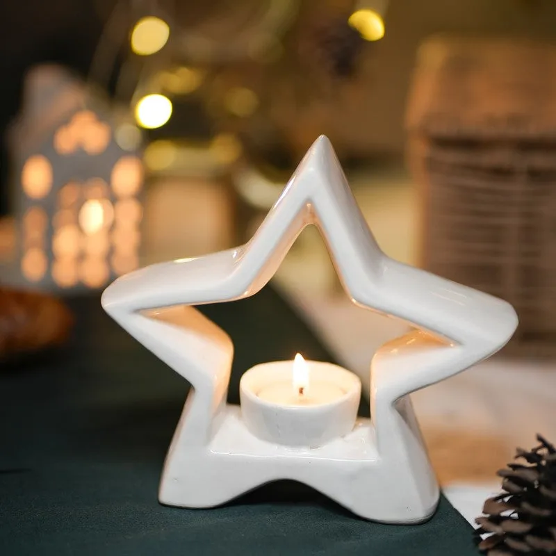 Christmas Star Tealight Holder media 4