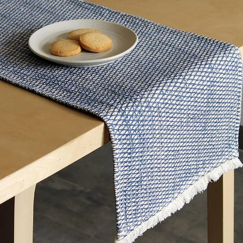 Akasam Cotton Table Runner - Blue media 1