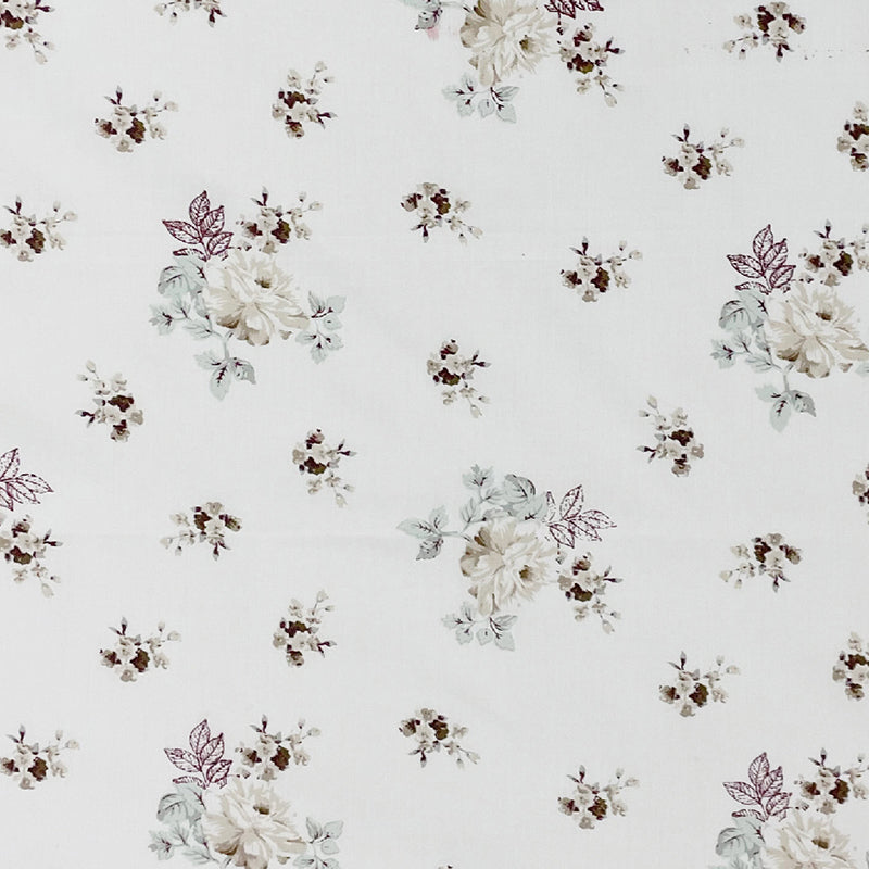 Swayam Florenca Floral Cotton Bedsheet (Brown) - 250 TC media 4