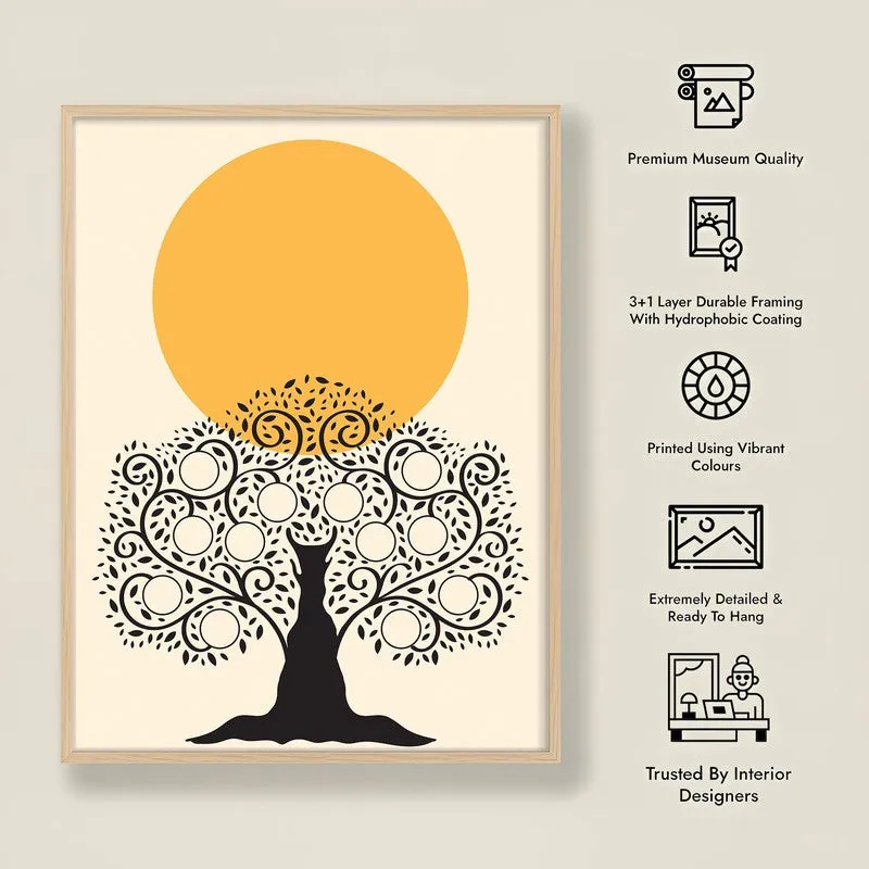 Tharu Archival Paper Wall Art - Natural Brown Frame media 8